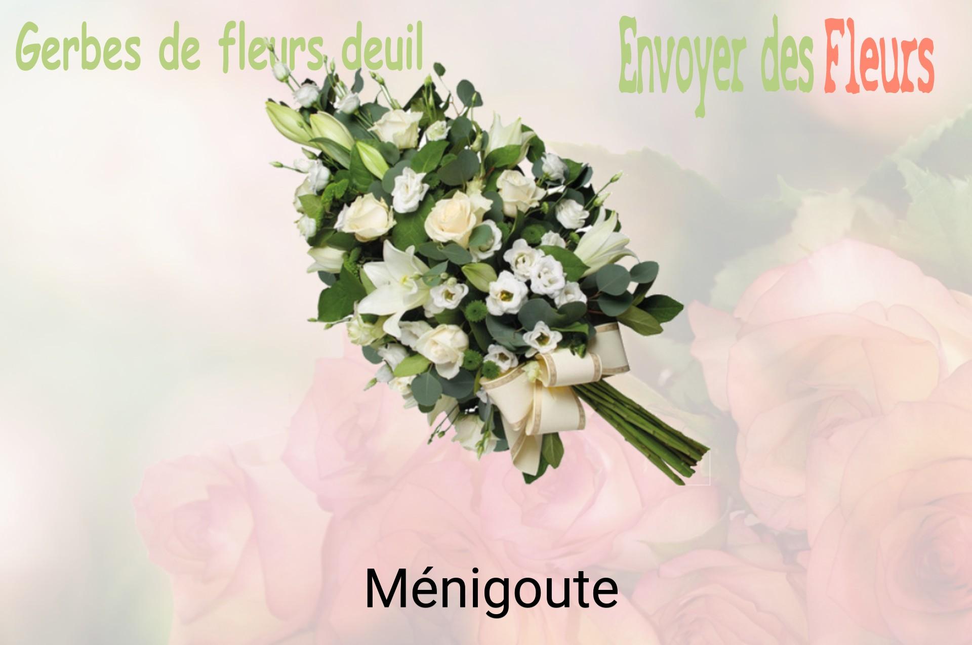 Gerbe de fleurs de deuil livrée à Ménigoute
